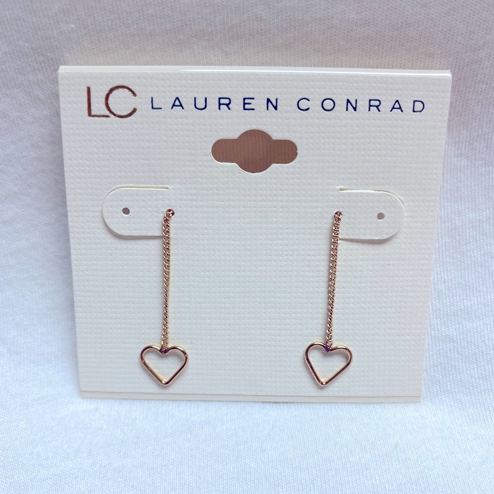 Lauren Conrad Designer Heart Earrings